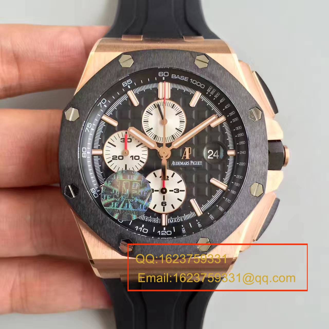 【 Video analysis JF Factory  Perfect  Knockoff  Watches 】Audemars Piguet 皇家橡树大熊猫金壳26401RO.OO.A002CA.01男表 / JF AP CF26401RO