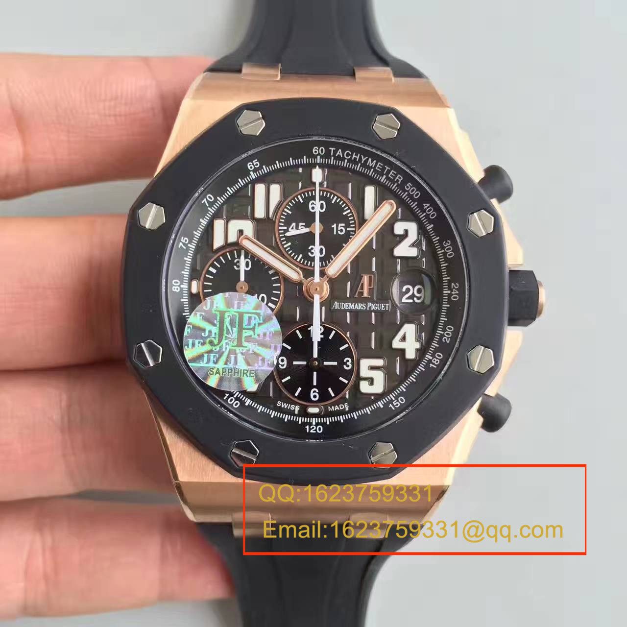 【实拍图鉴赏】JF Factory  High quality 1:1 Replica Watches 之Audemars Piguet  Royal Oak Offshore 系列25940OK.OO.D002CA.02男表 / JF AP CD25940OK