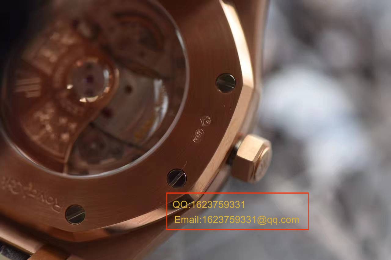 【JF Factory 1:1 Replica Copy  Watches 】Audemars Piguet 皇家橡树系列15400OR.OO.D002CR.01 wrist watches 《真皮 watchband  款》 / AP015