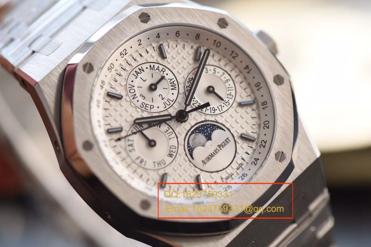 【JF Factory  Perfect  High quality  Copy  Watches 】Audemars Piguet 皇家橡树系列26574ST.OO.1220ST.01月相 wrist watches  / APBB128