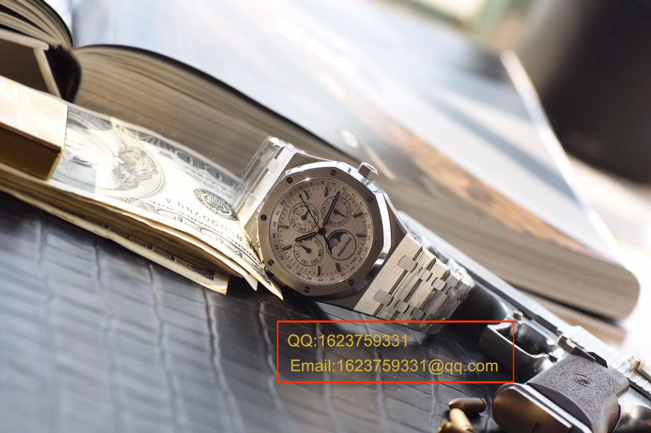 【JF Factory  Perfect  High quality  Copy  Watches 】Audemars Piguet 皇家橡树系列26574ST.OO.1220ST.01月相 wrist watches  / APBB128