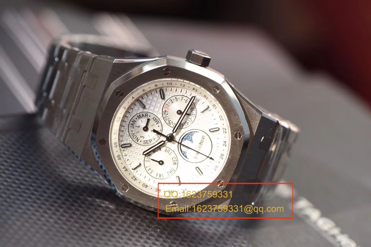 【JF Factory  Perfect  High quality  Copy  Watches 】Audemars Piguet 皇家橡树系列26574ST.OO.1220ST.01月相 wrist watches  / APBB128