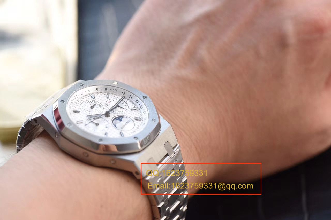 【JF Factory  Perfect  High quality  Copy  Watches 】Audemars Piguet 皇家橡树系列26574ST.OO.1220ST.01月相 wrist watches  / APBB128