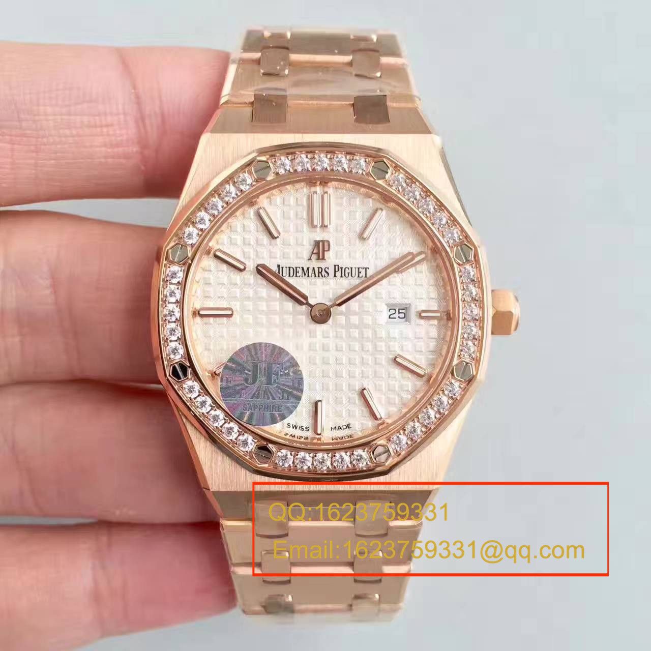 【JF Factory 1:1 High quality  Replica Watches 】Audemars Piguet 皇家橡树系列 67650OR.OO.1261OR.01石英女士 wrist watches  / AP126