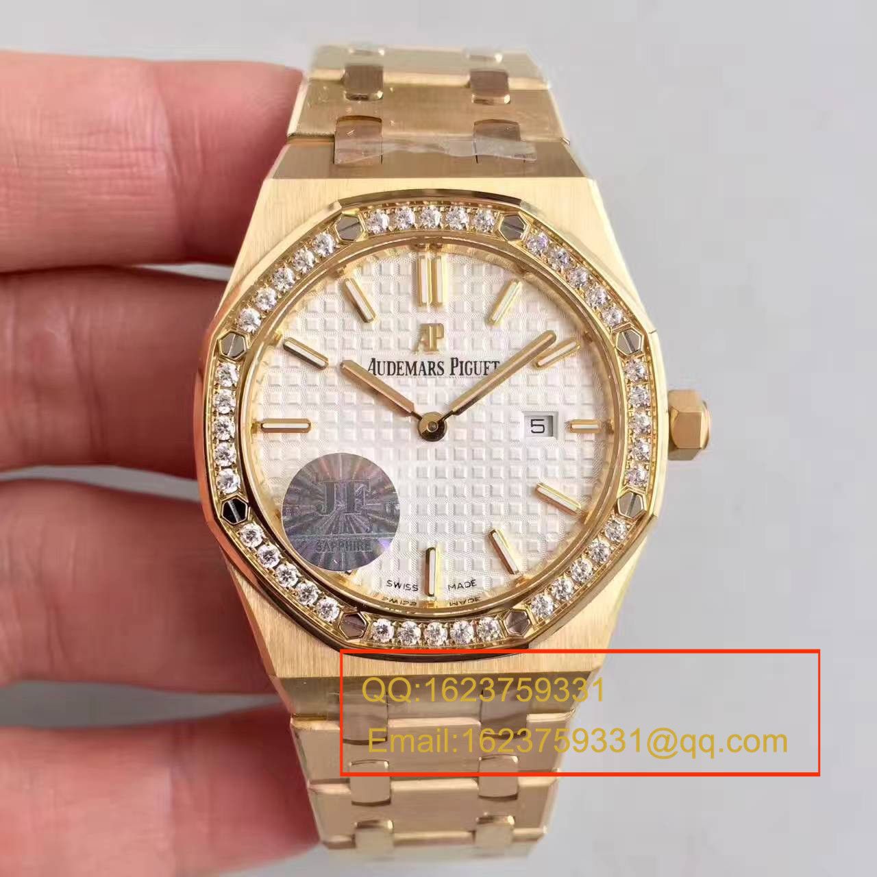 【JF Factory 1:1 High quality  Replica Watches 】Audemars Piguet 皇家橡树系列 67650OR.OO.1261OR.01石英女士 wrist watches  / AP126