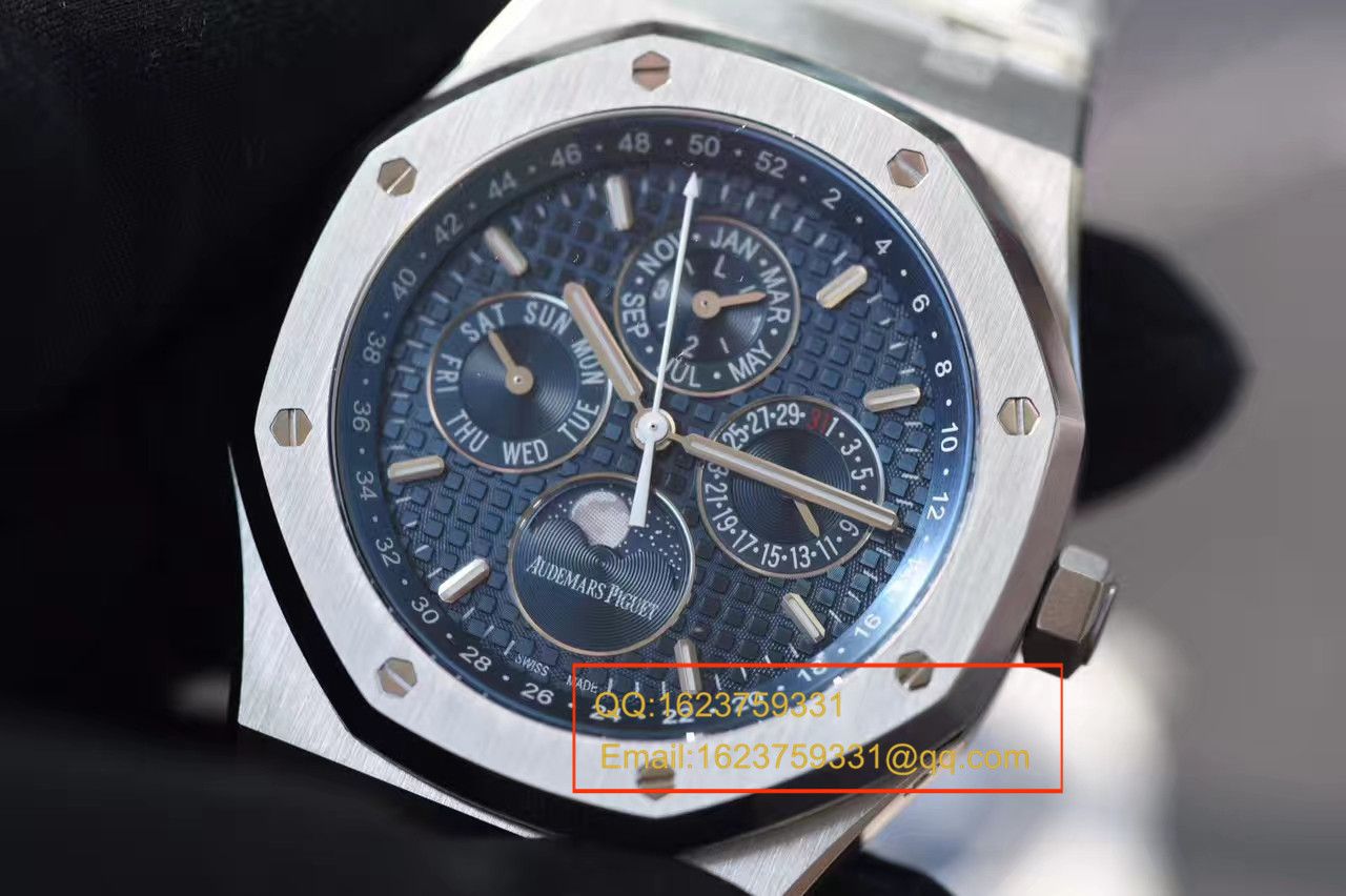 【JF Factory  Perfect  High quality  Replica Watches 】Audemars Piguet 皇家橡树万年历系列26574ST.OO.1220ST.02 wrist watches  / AP124