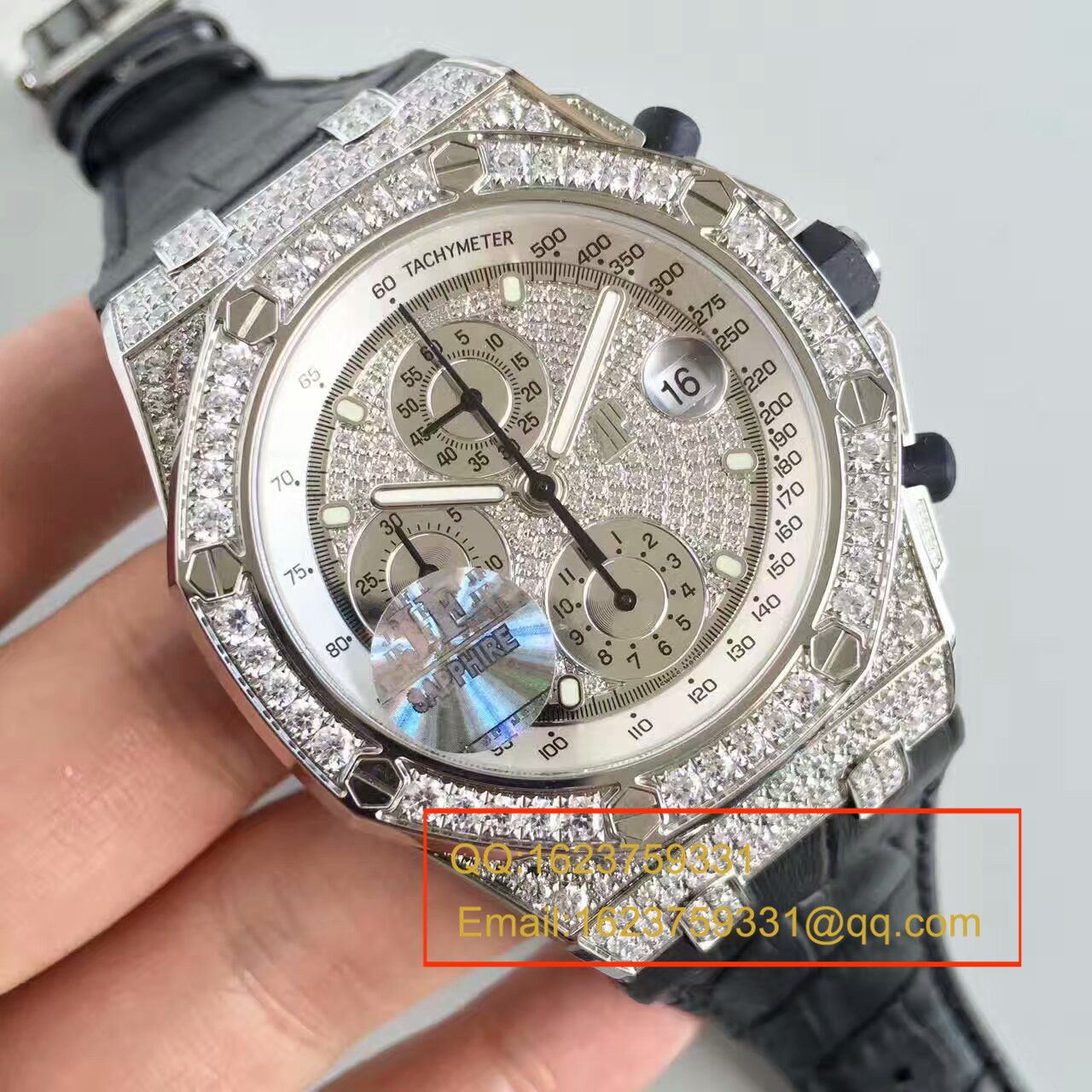 【JF Factory  High quality  Knockoff  Watches 】Audemars Piguet 满天星 Royal Oak Offshore 系列26067BC.ZZ.D002CR.01 wrist watches  / AP055