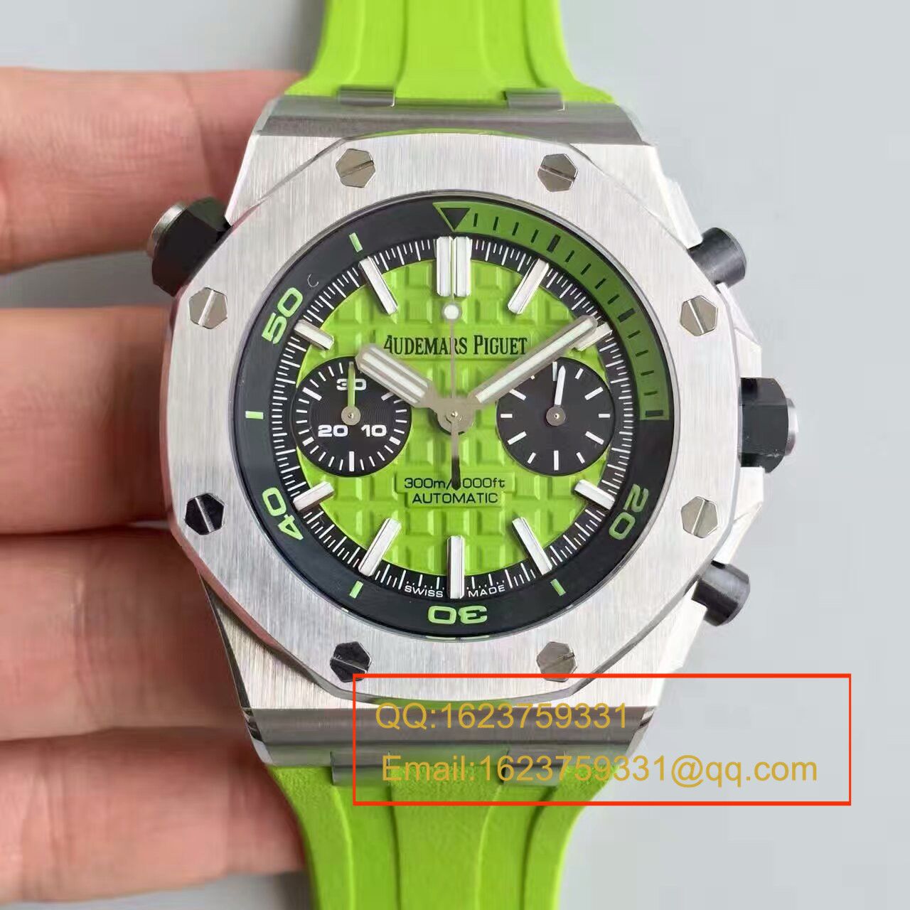 【JF Factory  Perfect  Replica Copy  Watches 】Audemars Piguet  Royal Oak Offshore 系列26703ST.OO.A038CA.01《青苹果》男士机械 Watches  / AP026