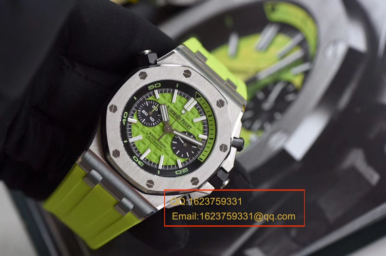 【JF Factory  Perfect  Replica Copy  Watches 】Audemars Piguet  Royal Oak Offshore 系列26703ST.OO.A038CA.01《青苹果》男士机械 Watches  / AP026