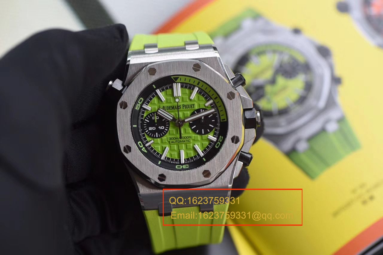 【JF Factory  Perfect  Replica Copy  Watches 】Audemars Piguet  Royal Oak Offshore 系列26703ST.OO.A038CA.01《青苹果》男士机械 Watches  / AP026