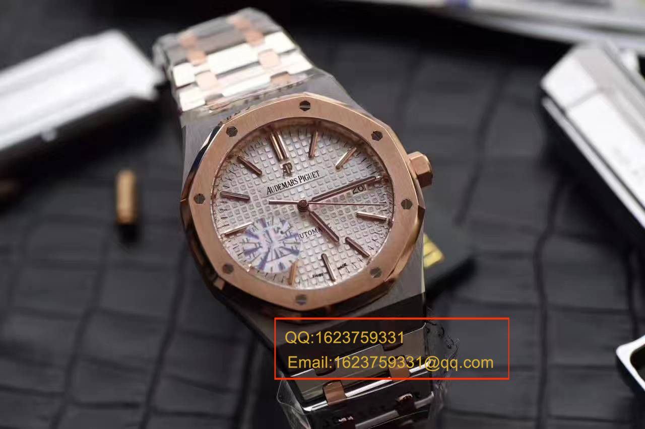 JF Factory Audemars Piguet 皇家橡树系列15400SR.OO.1220SR.01 wrist watches 《精钢间金 watchband  》 top  Replica Copy 男女 wrist watches  / AP016