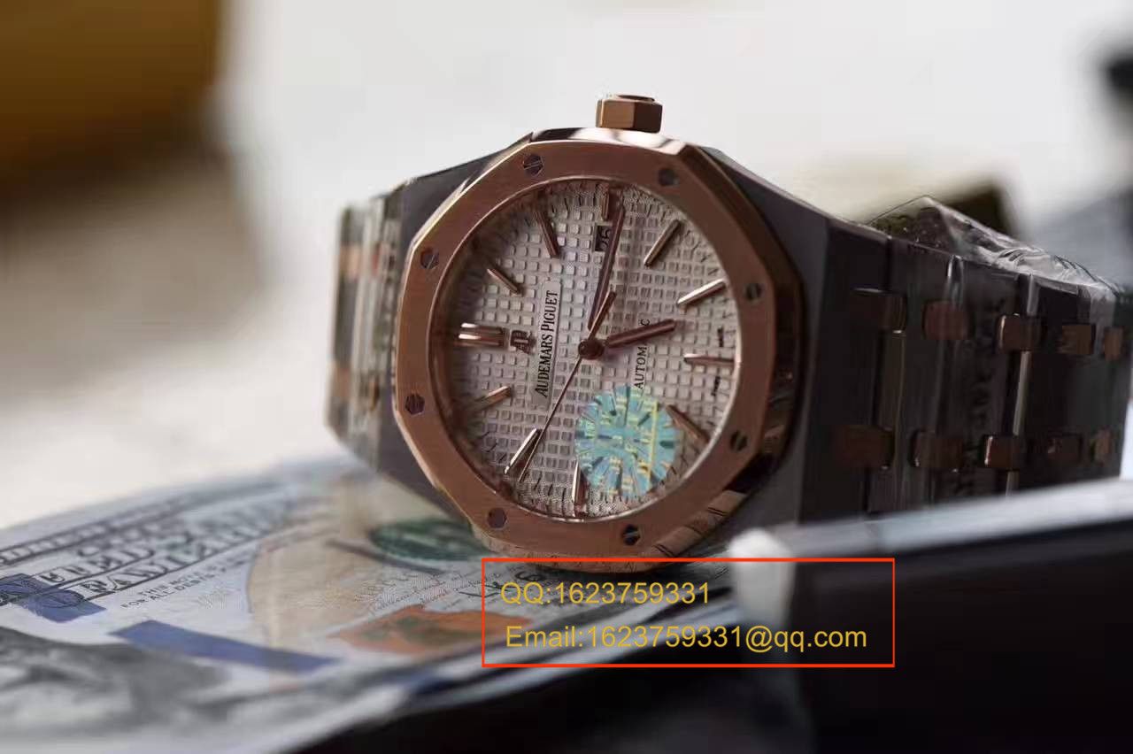 JF Factory Audemars Piguet 皇家橡树系列15400SR.OO.1220SR.01 wrist watches 《精钢间金 watchband  》 top  Replica Copy 男女 wrist watches  / AP016