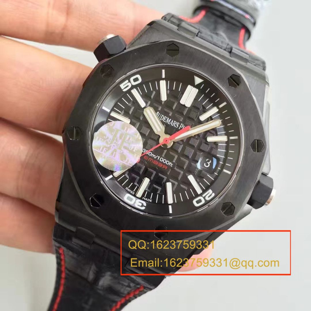 【JF Factory  Perfect  Copy  Watches 】APAudemars Piguet 皇家橡树15703系列黑壳男表 / AP091