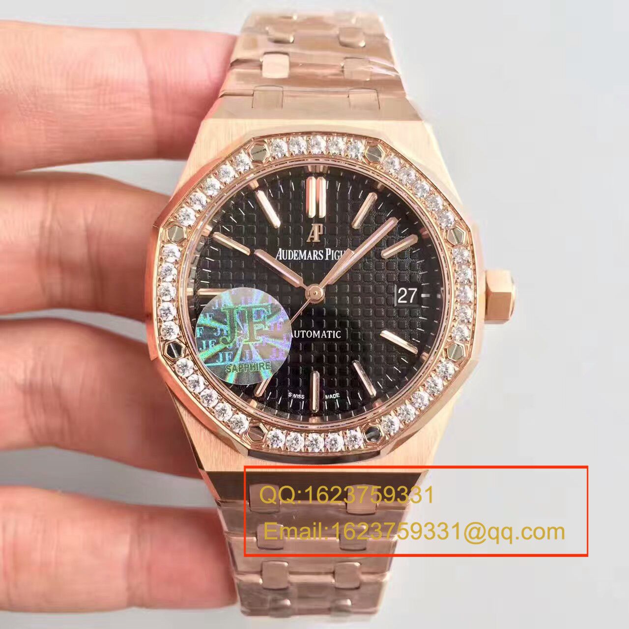 【JF Factory  Replica  Copy  Watches 】Audemars Piguet 皇家橡树系列15450OR.OO.1256OR.01 wrist watches  / AP018