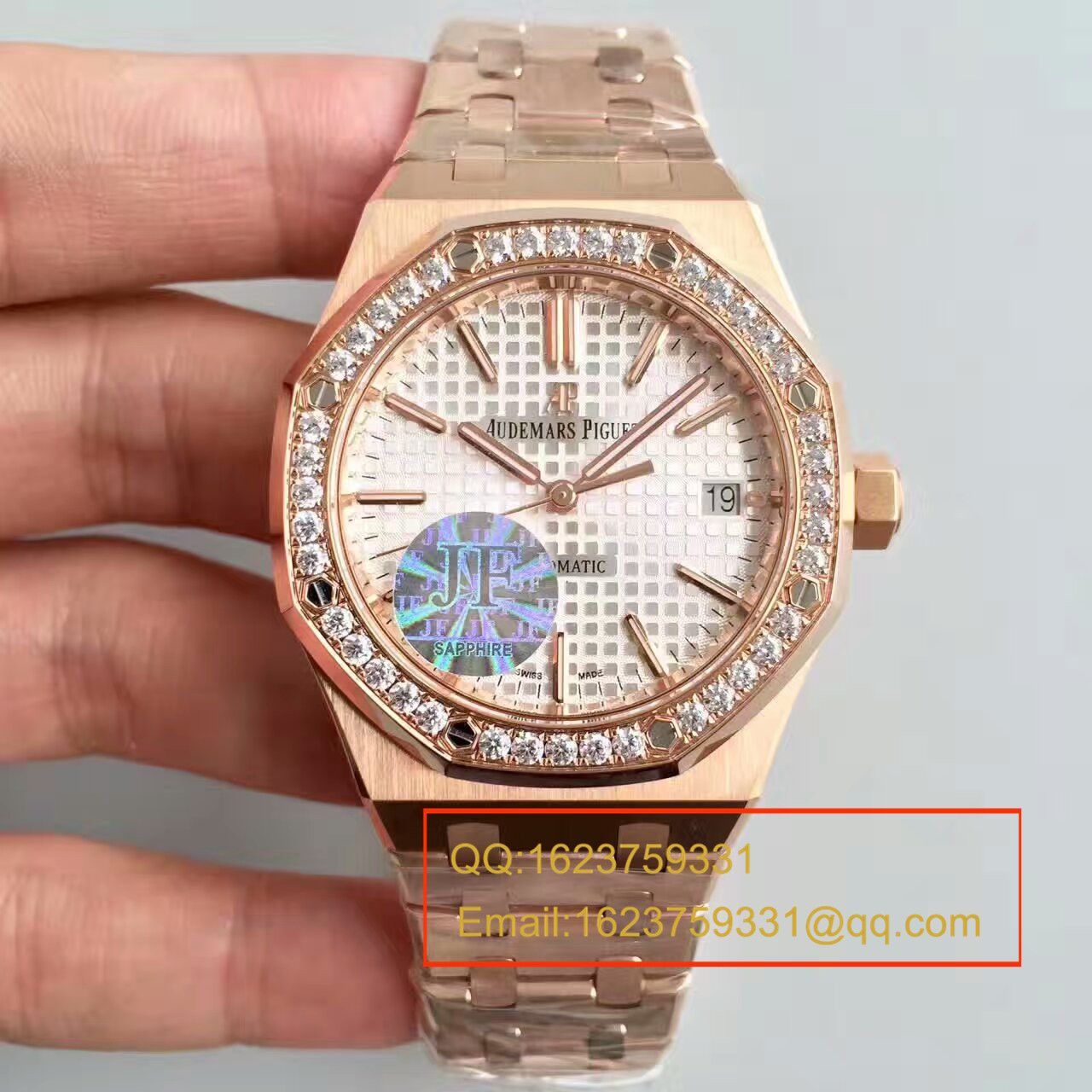 【JF Factory  Replica  Copy  Watches 】Audemars Piguet 皇家橡树系列15450OR.OO.1256OR.01 wrist watches  / AP018