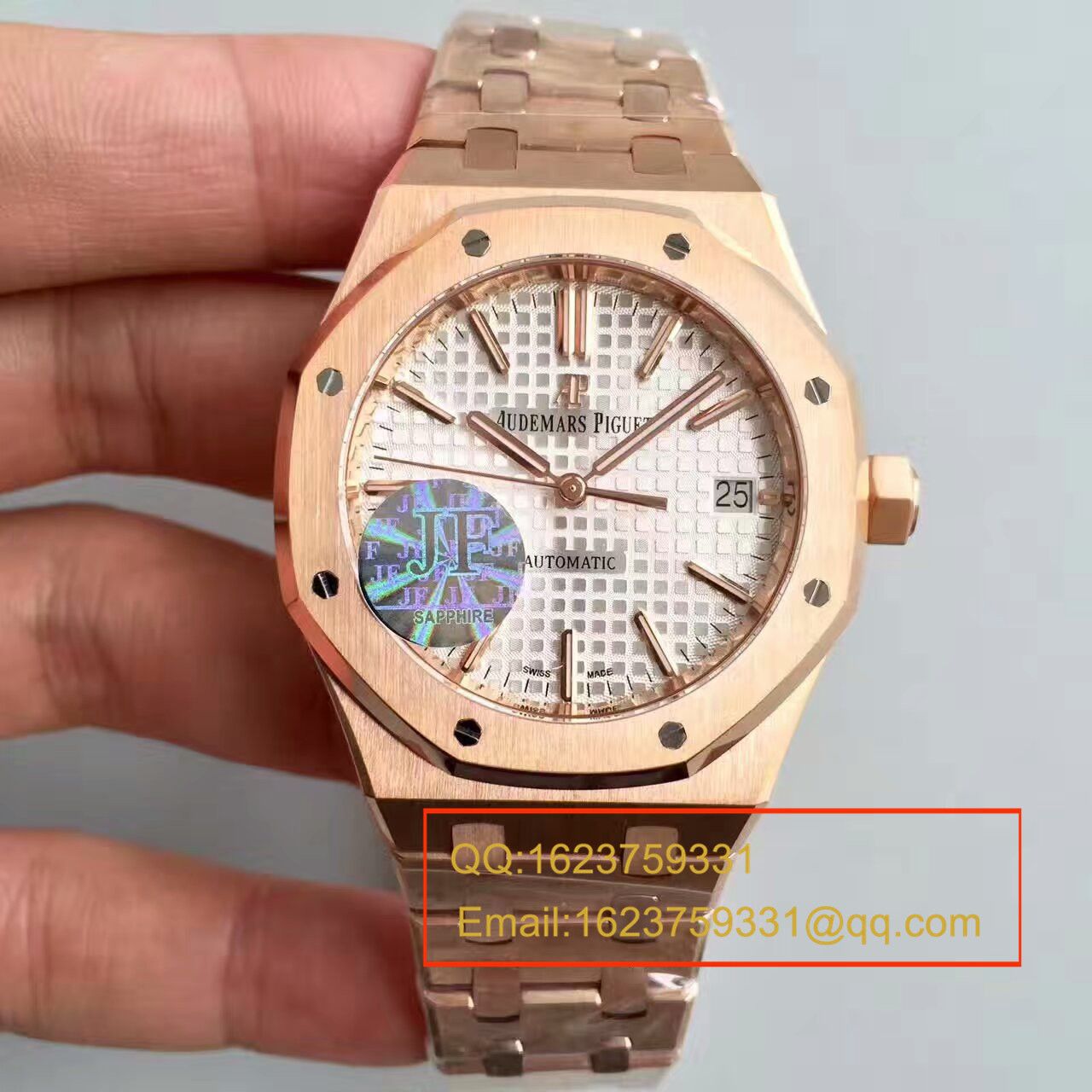 【JF Factory  Replica  Copy  Watches 】Audemars Piguet 皇家橡树系列15450OR.OO.1256OR.01 wrist watches  / AP018