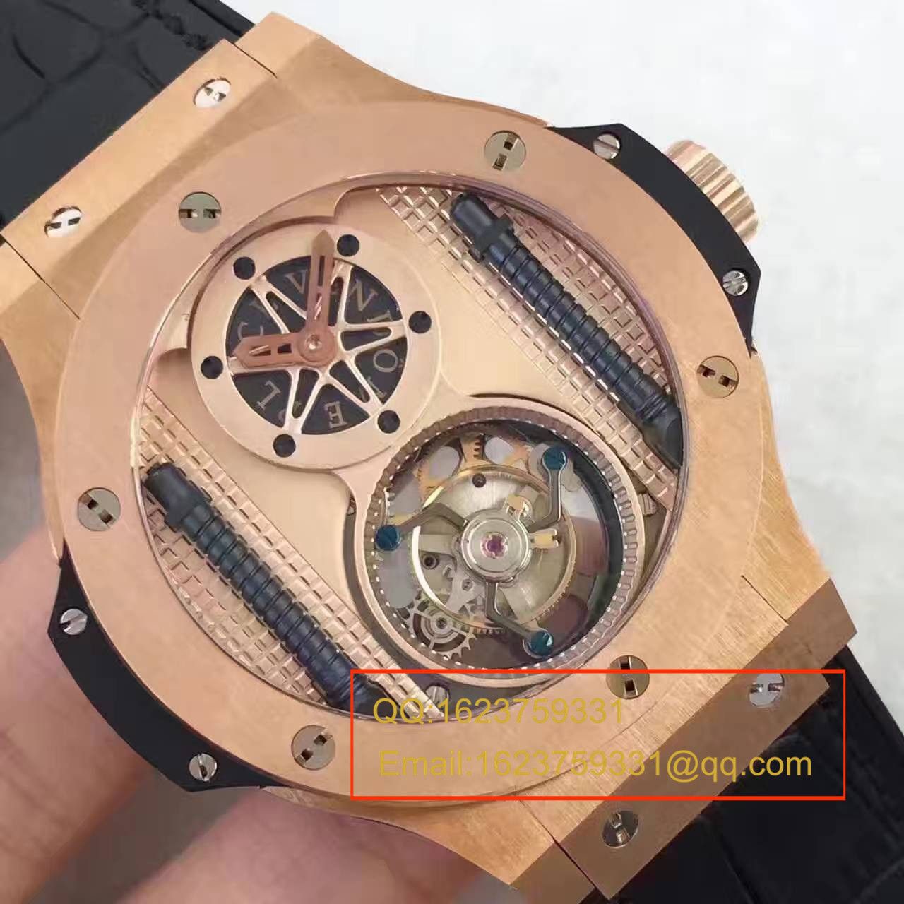 【BM Factory  High quality  Copy  Watches 】HUBLOT 《恒宝》 big bang 系列305.PX.0009.GR《手动 Tourbillon 》男士 Watches  / YB007