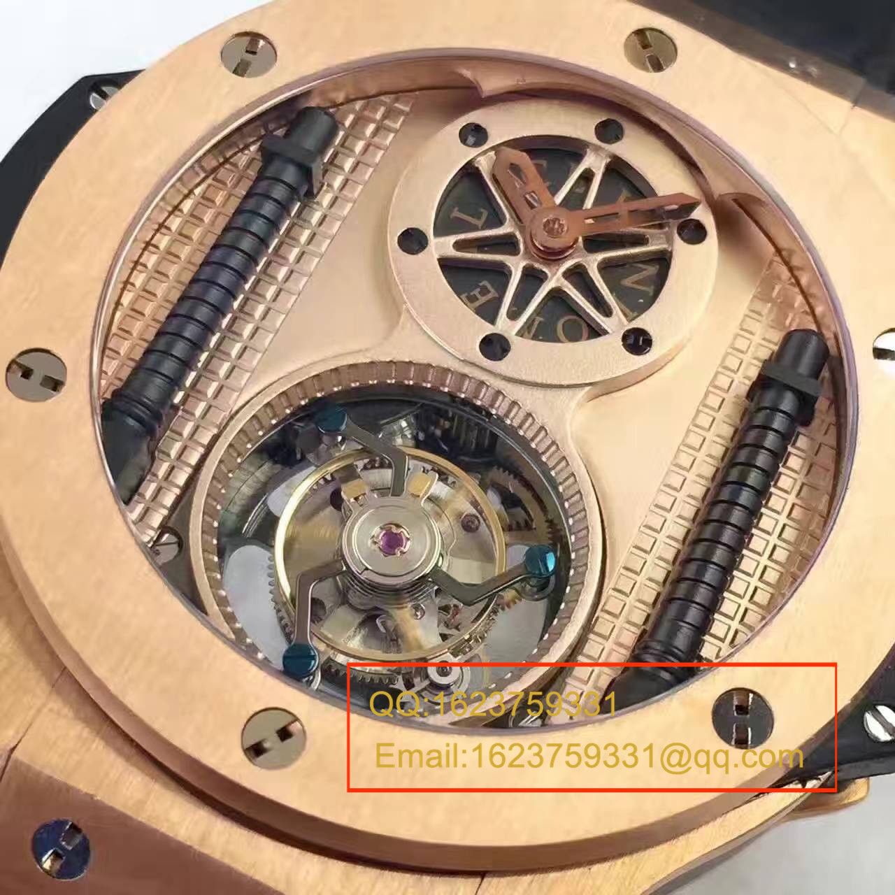 【BM Factory  High quality  Copy  Watches 】HUBLOT 《恒宝》 big bang 系列305.PX.0009.GR《手动 Tourbillon 》男士 Watches  / YB007