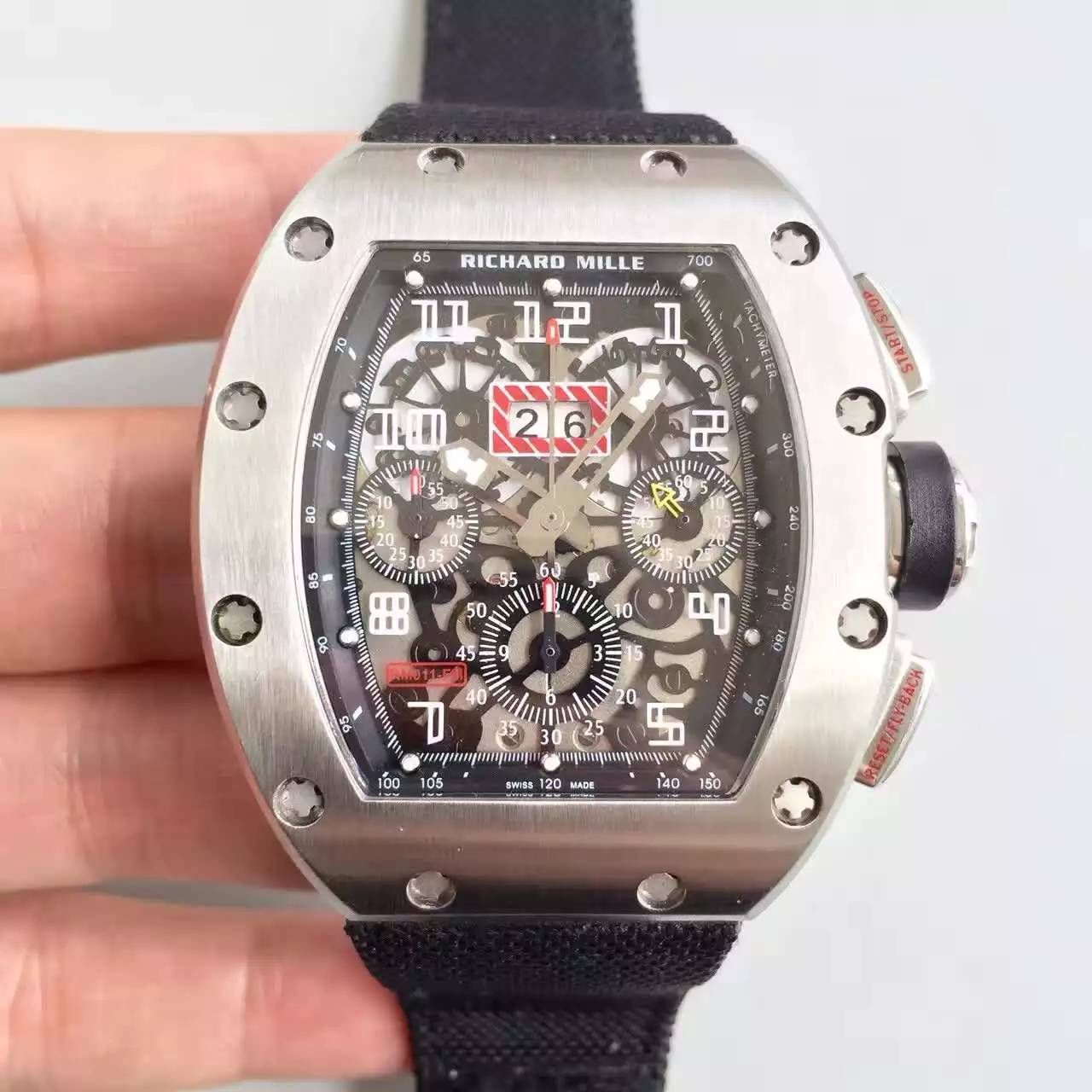 【RM Perfect  High quality  Copy  Watches 】RICHARD MILLE 男士系列高RM 011 FLYBACK CHRONOGRAPH wrist watches 