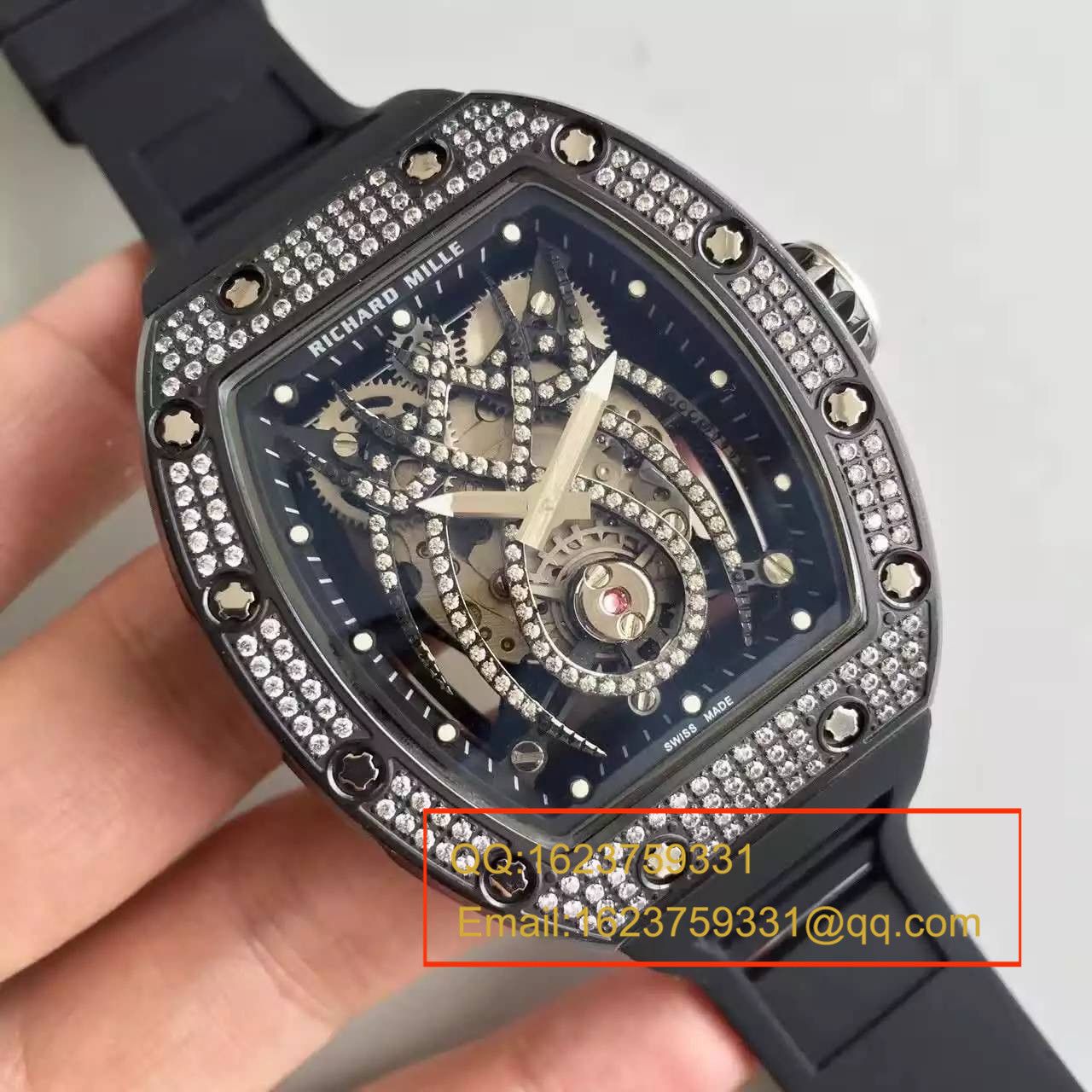 【KV Perfect  High quality  Copy  Watches 】RICHARD MILLE  女士系列RM 19-01 TOURBILLON NATALIE PORTMAN wrist watches  / RM 19-01