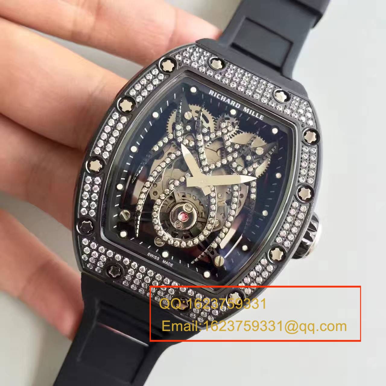【KV Perfect  High quality  Copy  Watches 】RICHARD MILLE  女士系列RM 19-01 TOURBILLON NATALIE PORTMAN wrist watches  / RM 19-01