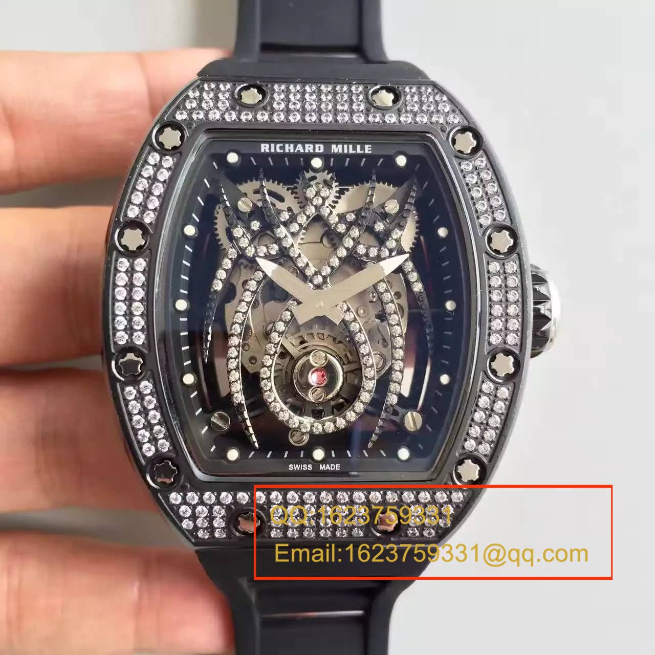【KV Perfect  High quality  Copy  Watches 】RICHARD MILLE  女士系列RM 19-01 TOURBILLON NATALIE PORTMAN wrist watches  / RM 19-01