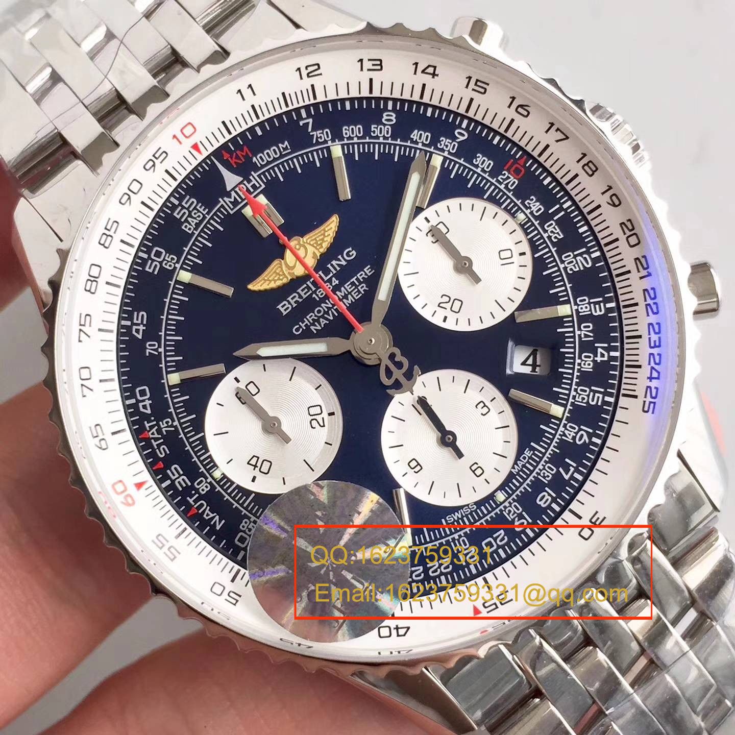 【JF Factory  Perfect  Replica Copy  Watches 】 Breitling 航空计时系列“太阳的后裔”-蓝色表盘-Navitimer航空精钢表链 wrist watches  / BL017