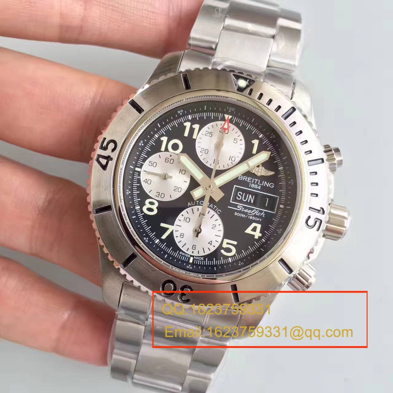 【GF Perfect  Replica Copy  Watches 】 Breitling 超级海洋系列A13341C3/BD19/162A钢鱼计时 wrist watches  / BL072
