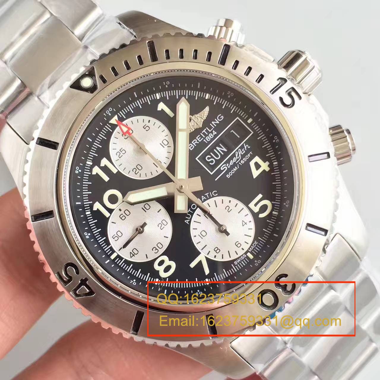 【GF Perfect  Replica Copy  Watches 】 Breitling 超级海洋系列A13341C3/BD19/162A钢鱼计时 wrist watches  / BL072