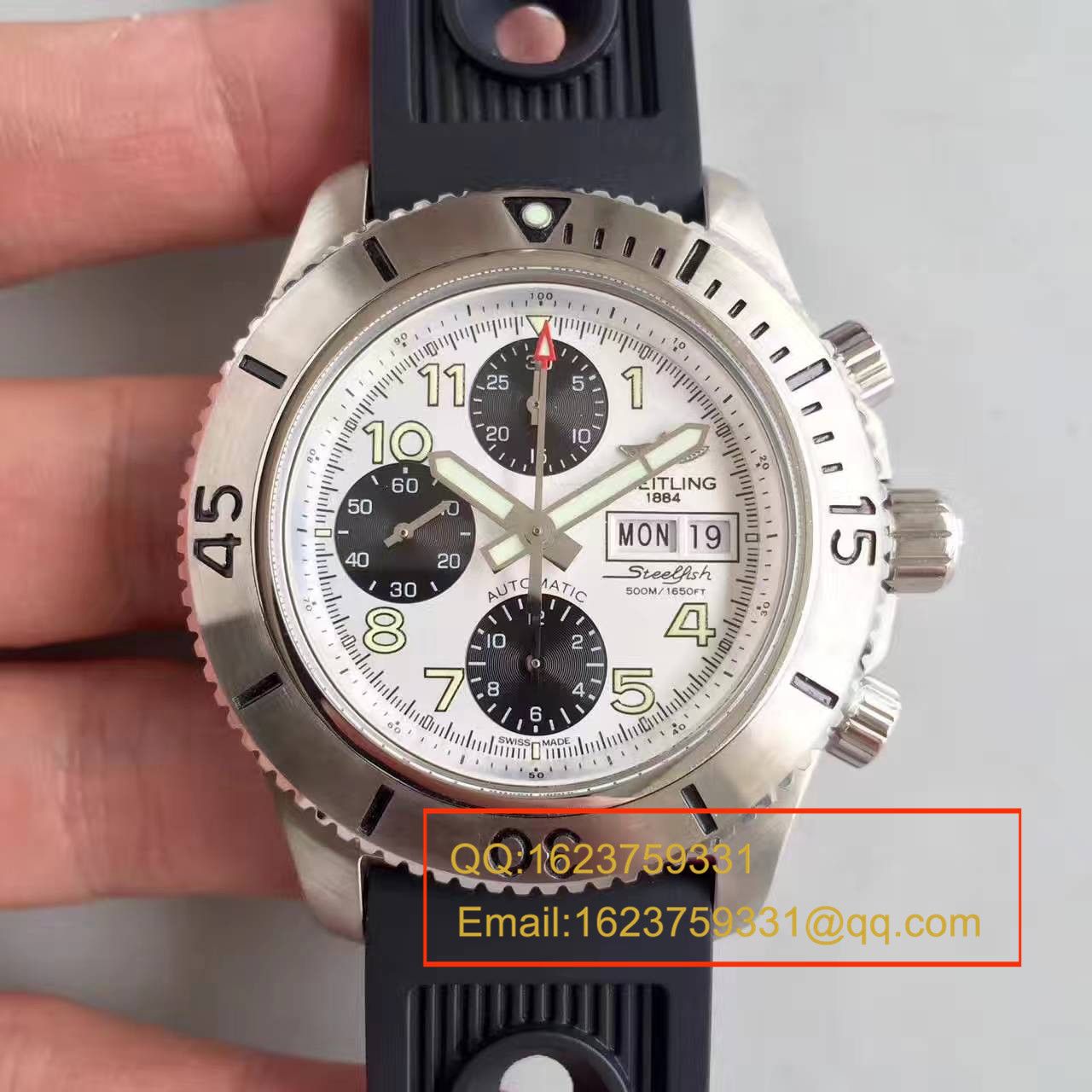 【GF Perfect  High quality  Replica Watches 】 Breitling 超级海洋系列A13341C3/G782/162A钢鱼计时 wrist watches  / BL070