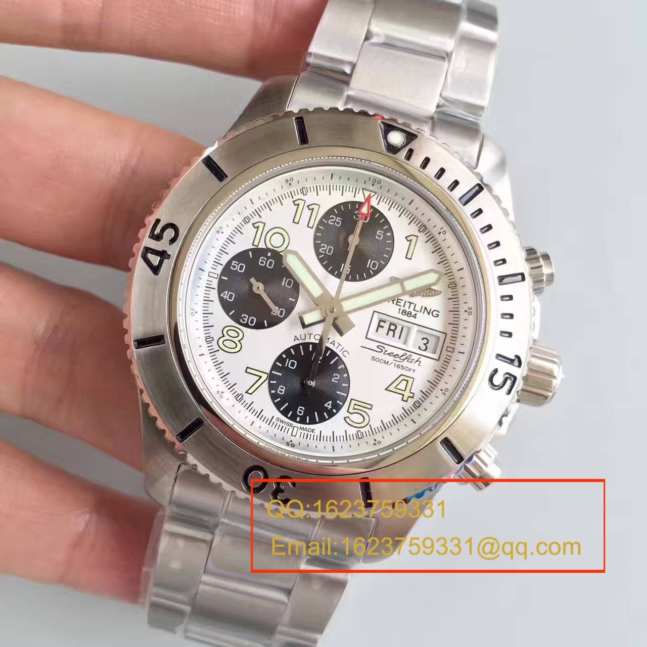 【GF Perfect  High quality  Replica Watches 】 Breitling 超级海洋系列A13341C3/G782/162A钢鱼计时 wrist watches  / BL070