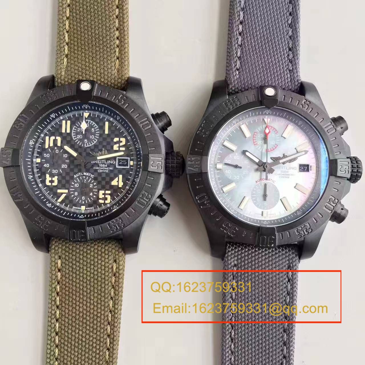 【GF1:1 High quality  Copy  Watches 】 Breitling 美军专用 copy customized 版复仇者Breitling USA military avenger II carbon fiber / BL012