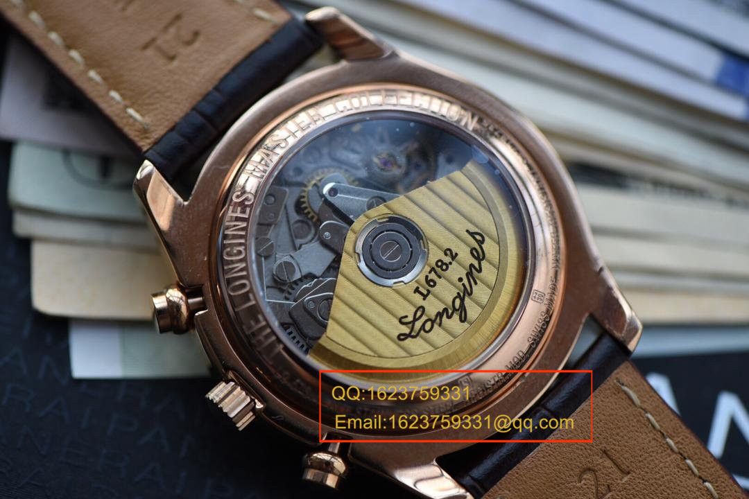 【视频解析】 Longines 名匠 Replica Copy 旗舰版本八针月相土豪金版本 wrist watches 《表圈镶钻》 / L066