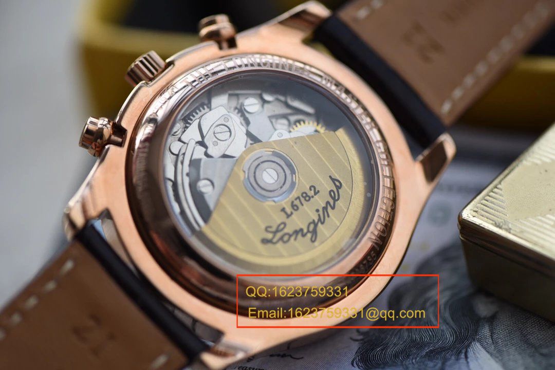 【视频解析】 Longines 名匠 Replica Copy 旗舰版本八针月相土豪金版本 wrist watches 《表圈镶钻》 / L066