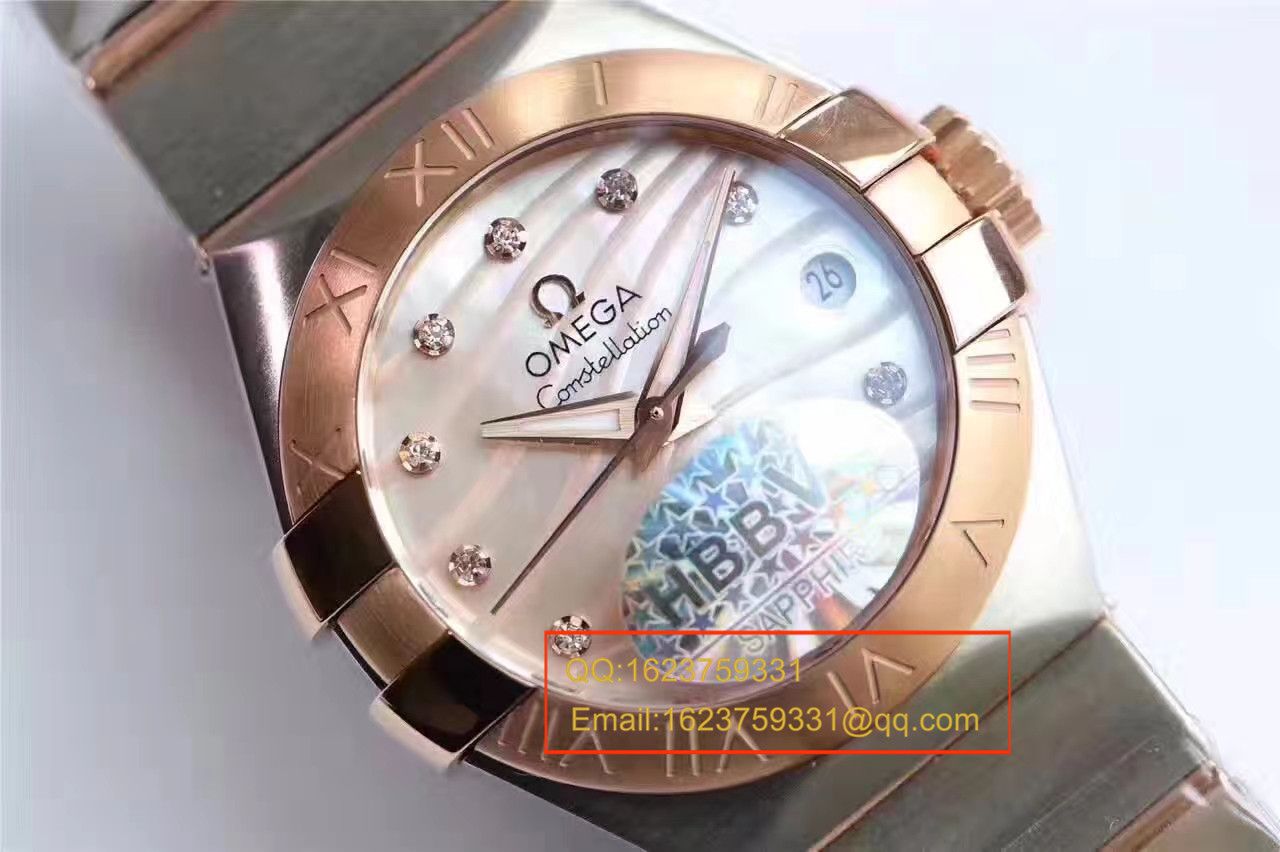 【HBBV6 Factory  Perfect  High quality  Replica Watches 】OMEGA Constellation PLUMA轻羽系列123.20.27.60.57.002女士机械 wrist watches  / M289