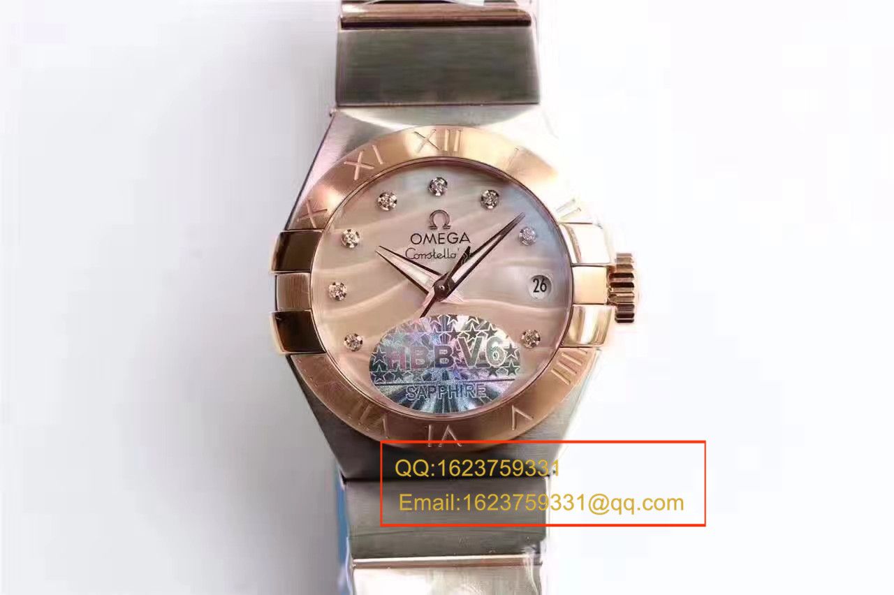 【HBBV6 Factory  Perfect  High quality  Replica Watches 】OMEGA Constellation PLUMA轻羽系列123.20.27.60.57.002女士机械 wrist watches  / M289