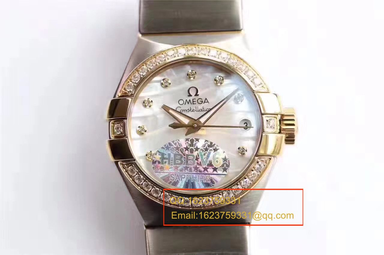 【HBBV6 Factory  Perfect  High quality  Copy  Watches 】OMEGA Constellation 系列PLUMA轻羽123.25.27.20.55.004女士机械 wrist watches  / M288