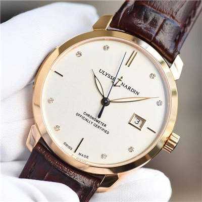 【 Video analysis FK Perfect  High quality  Replica Watches 】 Ulysse Nardin 鎏金系列8156-111b-2/991 wrist watches 