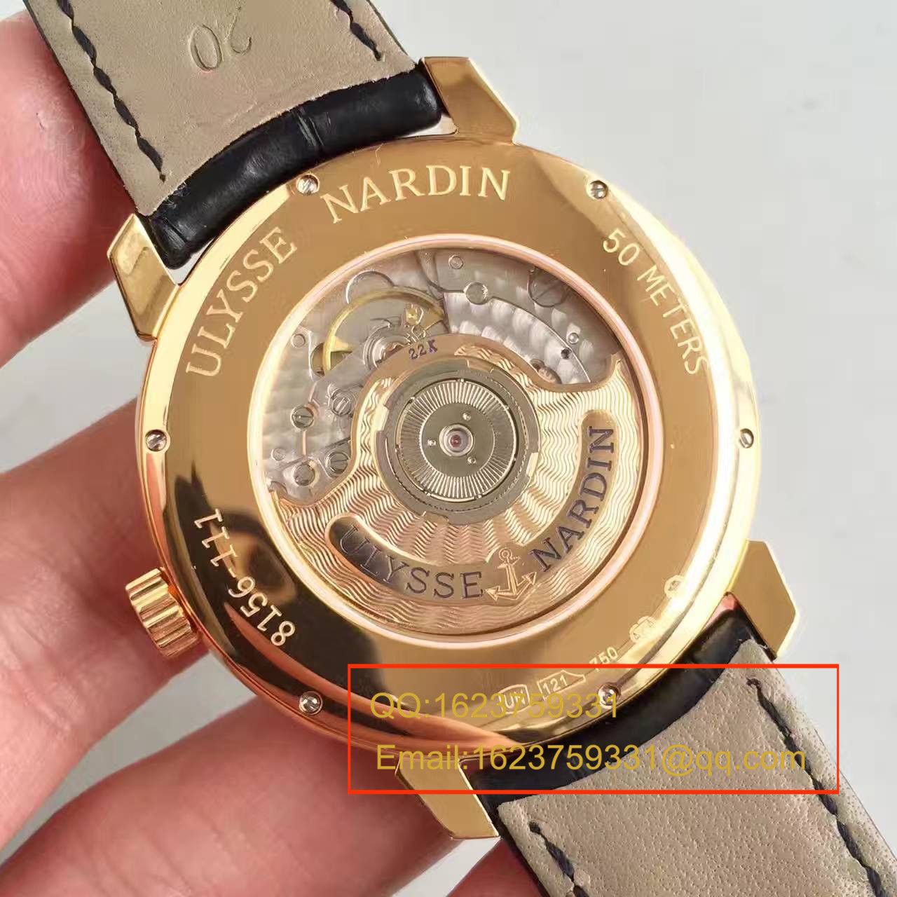 【FK Perfect  High quality  Replica Watches 】 Ulysse Nardin 经典系列8152-111-2/5GF wrist watches  / YD010