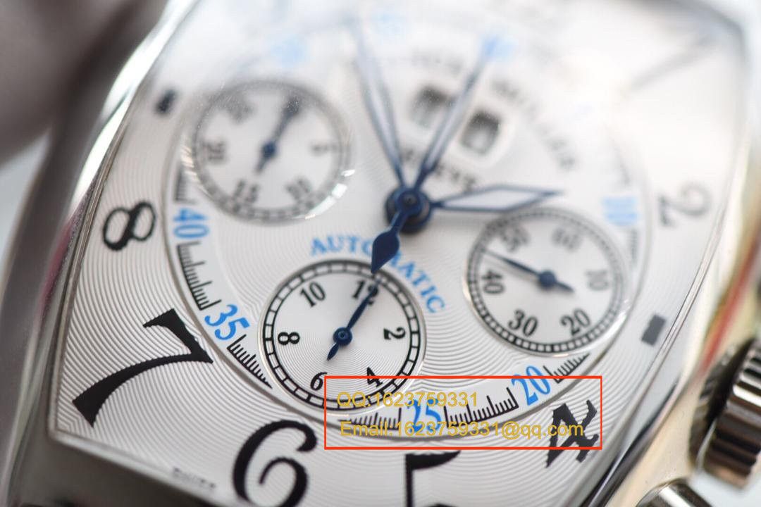【 Video analysis V6 Factory 1:1 High quality  Copy  Watches 】法兰克.穆勒MEN'S COLLECTION系列8880 CC AT 白金 watchcase 黑色时标 wrist watches  / 法穆兰BEFL01