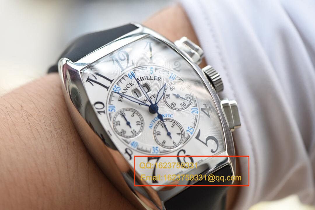【 Video analysis V6 Factory 1:1 High quality  Copy  Watches 】法兰克.穆勒MEN'S COLLECTION系列8880 CC AT 白金 watchcase 黑色时标 wrist watches  / 法穆兰BEFL01