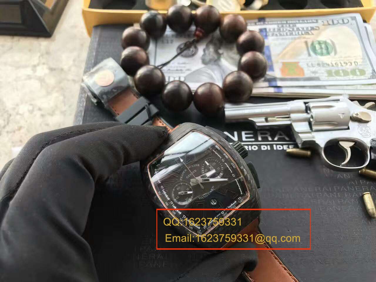 【LE1:1 top  Replica Copy  Watches 】法穆兰VANGUARD系列V45 SC DT BLACK PXL黑色 wrist watches  / 法穆兰CAFL05