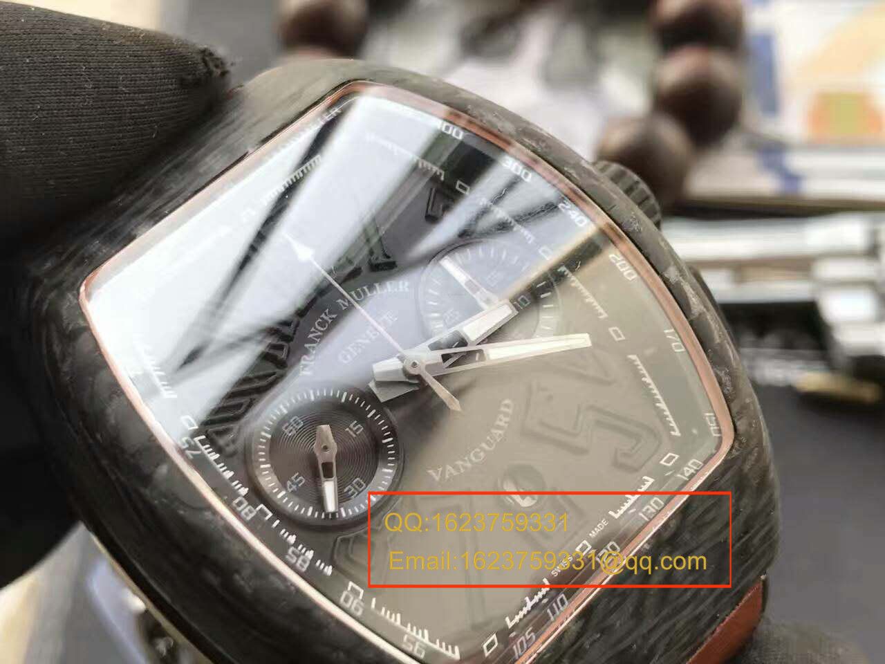 【LE1:1 top  Replica Copy  Watches 】法穆兰VANGUARD系列V45 SC DT BLACK PXL黑色 wrist watches  / 法穆兰CAFL05