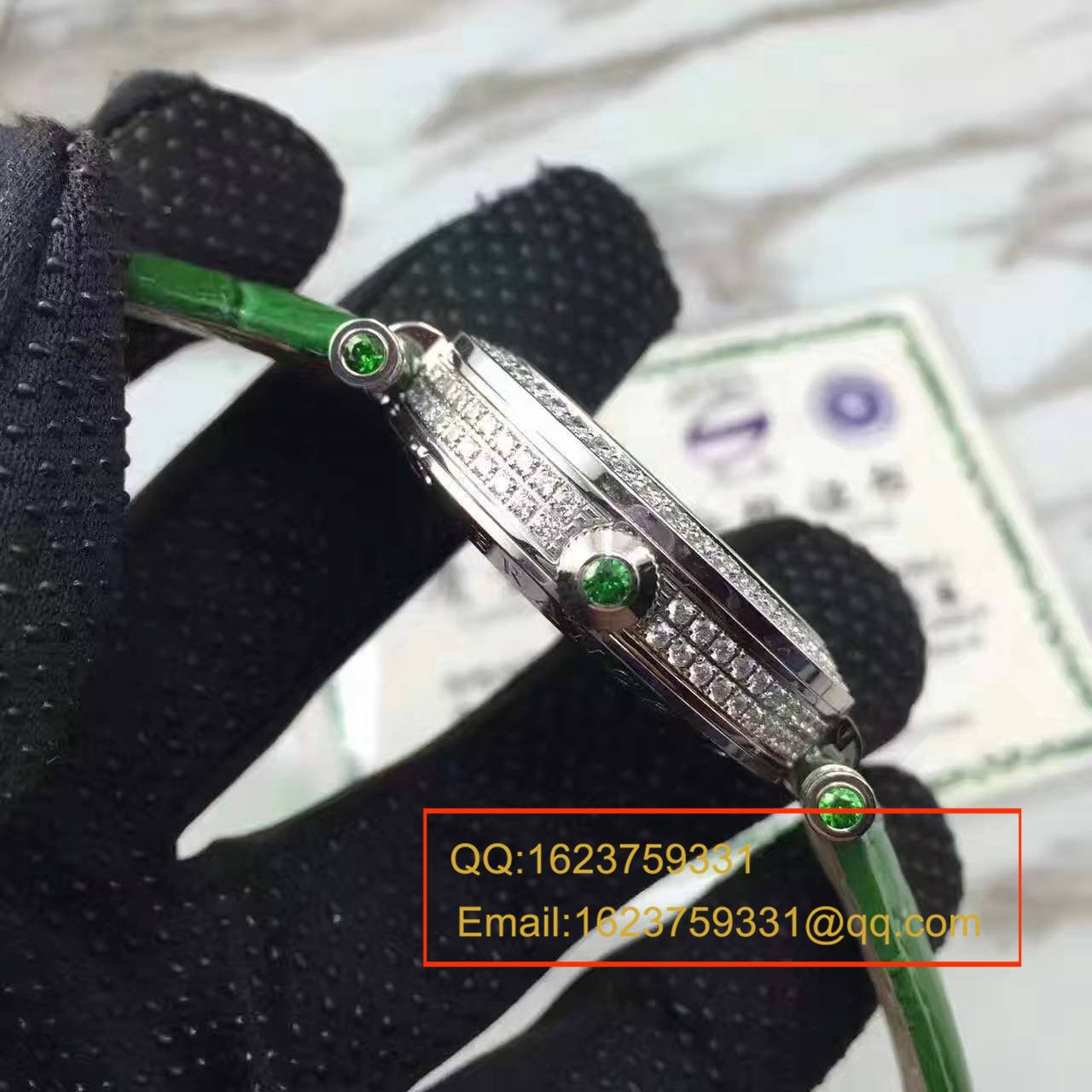 法兰克.穆勒DOUBLE MYSTERY系列42 DM D2R CD 白盘绿色 watchband  女士 wrist watches  / FLBF015