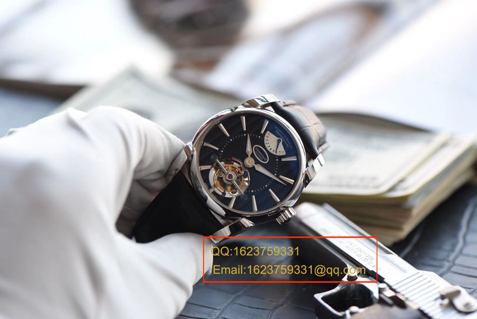 【BM Perfect  High quality  Replica Watches 】 Parmigiani T0URBlLL0N TONDA 42 Y0URBlLL0N系列真飞轮(型号PF600695)  / PMDE016