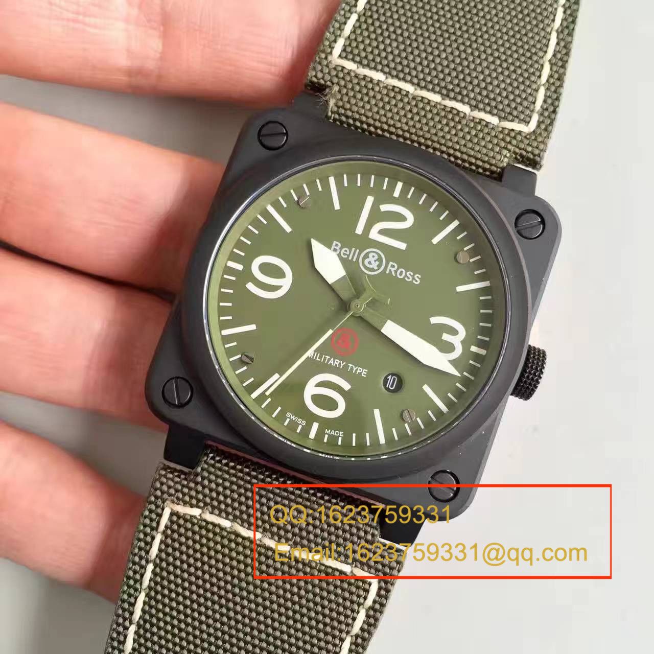 【BR Factory  top  Replica Copy  Watches 】 Bell & Ross AVIATION系列BR 03-92 Military Carbon wrist watches  / BLS007