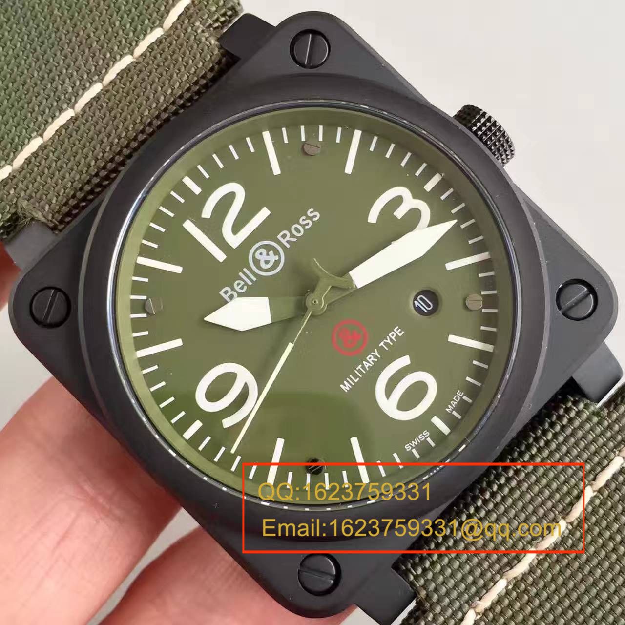 【BR Factory  top  Replica Copy  Watches 】 Bell & Ross AVIATION系列BR 03-92 Military Carbon wrist watches  / BLS007
