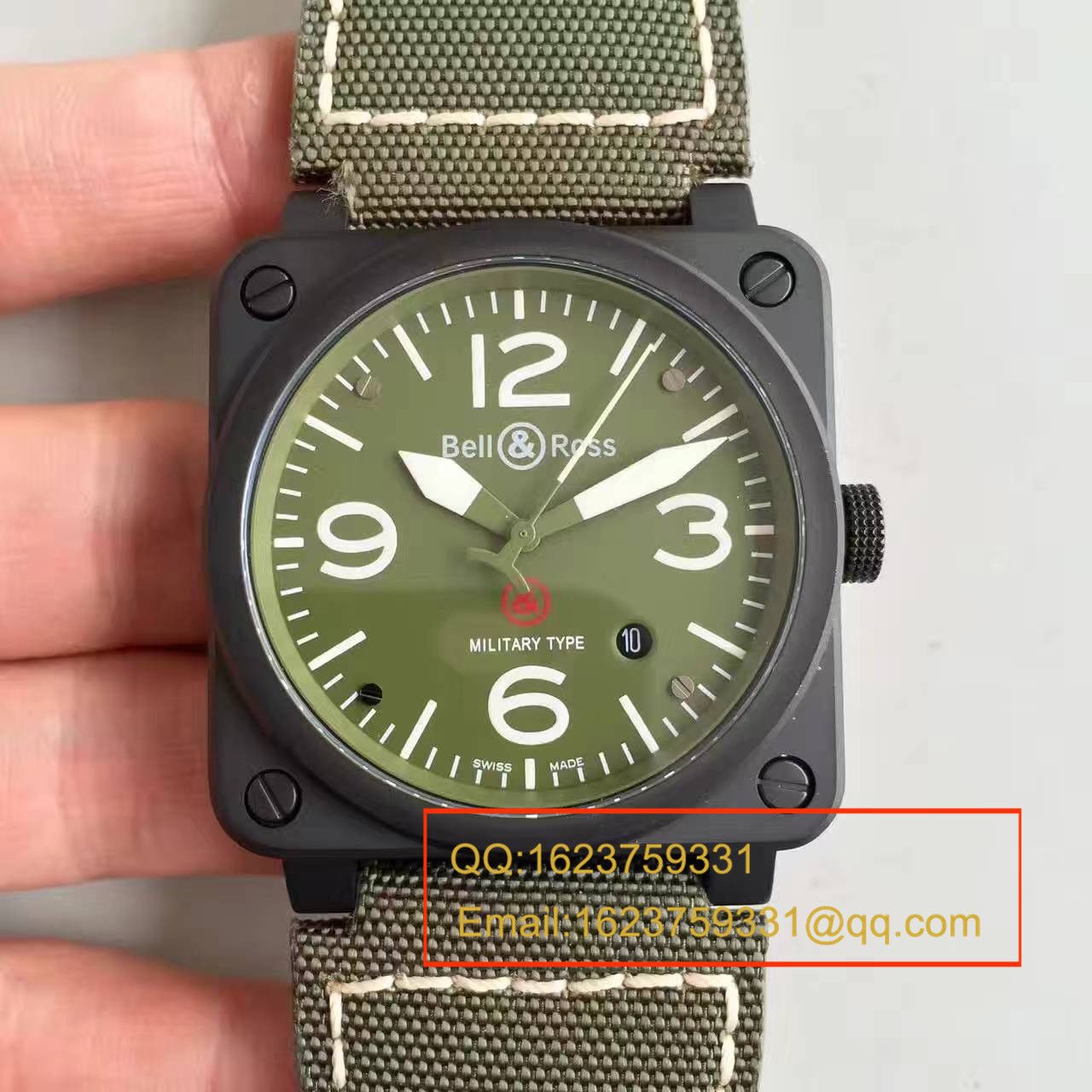 【BR Factory  top  Replica Copy  Watches 】 Bell & Ross AVIATION系列BR 03-92 Military Carbon wrist watches  / BLS007