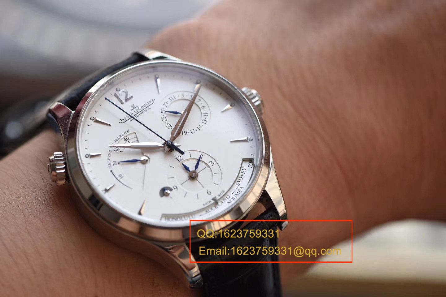 【TW Perfect  High quality  Replica Watches 】 Jaeger-LeCoultre 大师 MASTER CONTROL系列q1428420双时区 wrist watches  / JJBE029B