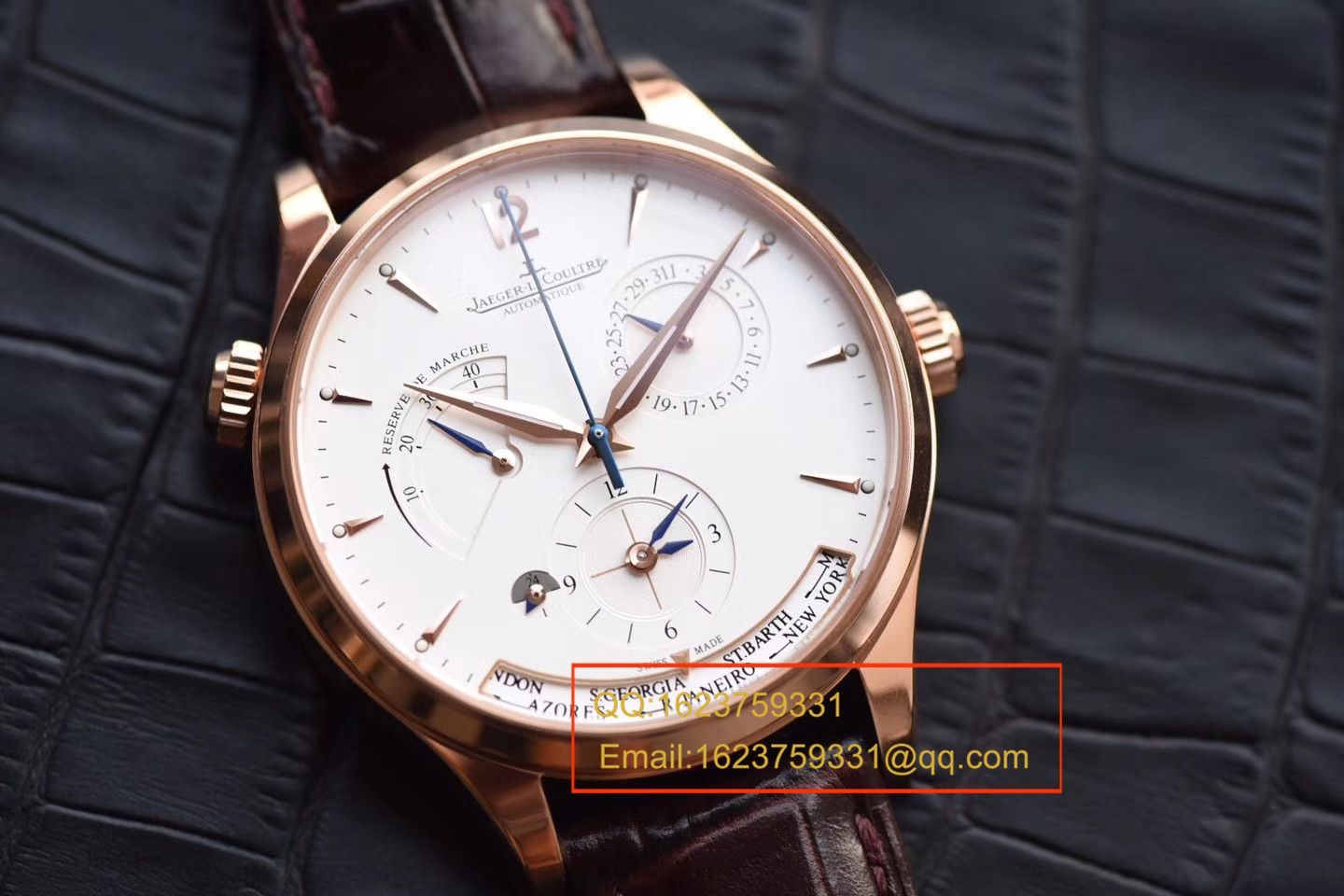 【TW Perfect  High quality  Replica Watches 】 Jaeger-LeCoultre 大师 MASTER CONTROL系列Q1422521双时区 wrist watches  / JJBF029